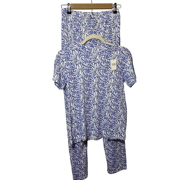 Elby Purple Floral Pajama Set NWT Sz. XS - Picture 2 of 4